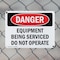 Signmission Equipment Being Serviced Do Not Operate Danger Sign, Plastic, 14in W x 10in L, 2PK OS-2PACK-DS-P-1014-L-1739 - alternate 4